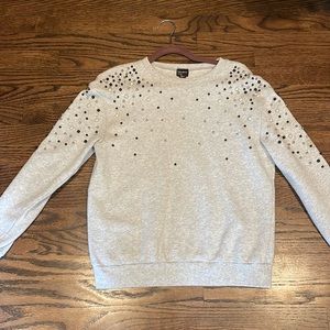 Beaded sweatshirt pullover